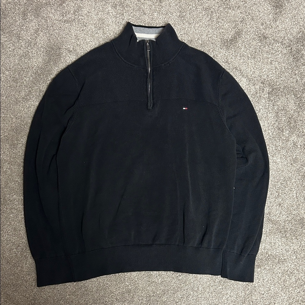 Vintage Classic Tommy Hilfiger Black Quarter Zip
